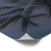 Poodle Snowy Sleigh Weihnachtsdekor Poster (Ecke)