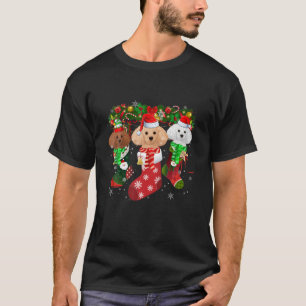 Poodle Socks Weihnachtsfest Familie Pajamas Christ T-Shirt