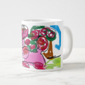 Poodle-Spaß Jumbo-Tasse (Vorderseite Rechts)