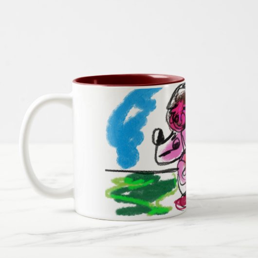Poodle-Spaß Zweifarbige Tasse (Links)