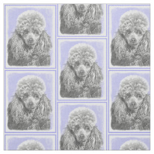 Poodle (Spielzeug, Miniatur) Malerei Original Hund Stoff