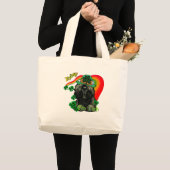 Poodle St Patricks Day Jumbo Stoffbeutel (Vorderseite (Produkt))