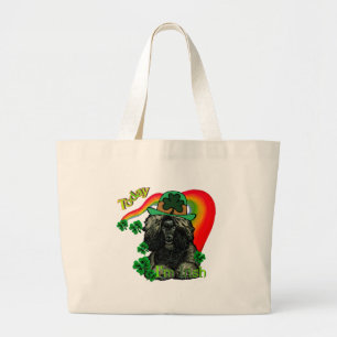 Poodle St Patricks Day Jumbo Stoffbeutel