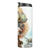 Poodle Steampunk Dog Thermosbecher (Nach rechts gedreht)
