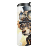 Poodle Steampunk Dog Thermosbecher (Nach links gedreht)