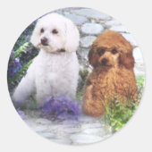 Poodle Sticker Hydrangeas (Vorderseite)