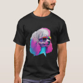 Poodle Synthwave 80er Retrowave Ästhetik 2 T-Shirt (Vorderseite)
