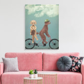 Poodle Tandem Leinwanddruck (Insitu (Wohnzimmer))