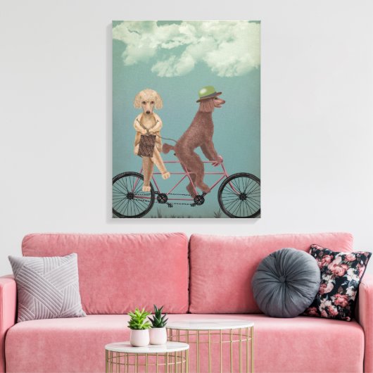 Poodle Tandem Leinwanddruck (Insitu (Wohnzimmer))