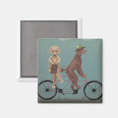 Poodle Tandem Magnet (Vorderseite/Rückseite)