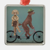Poodle Tandem Ornament Aus Metall (Vorne)