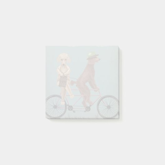 Poodle Tandem Post-it Klebezettel (Vorderseite)