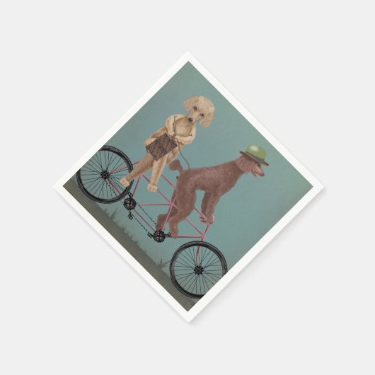 Poodle Tandem Serviette (Ecke)