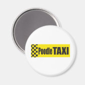 Poodle Taxi Magnet (Vorderseite/Rückseite)