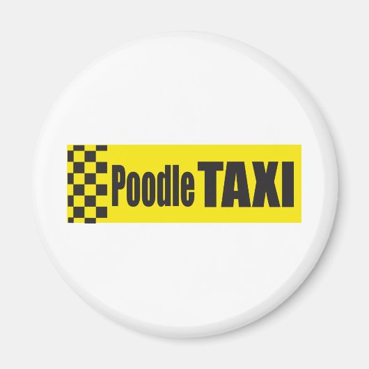Poodle Taxi Magnet (Vorne)