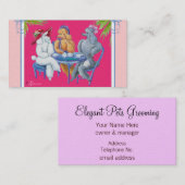 Poodle Tee Party Visitenkarte (Vorne/Hinten)