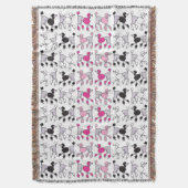 Poodle Throw Blanket Decke (Vorderseite Vertikal)