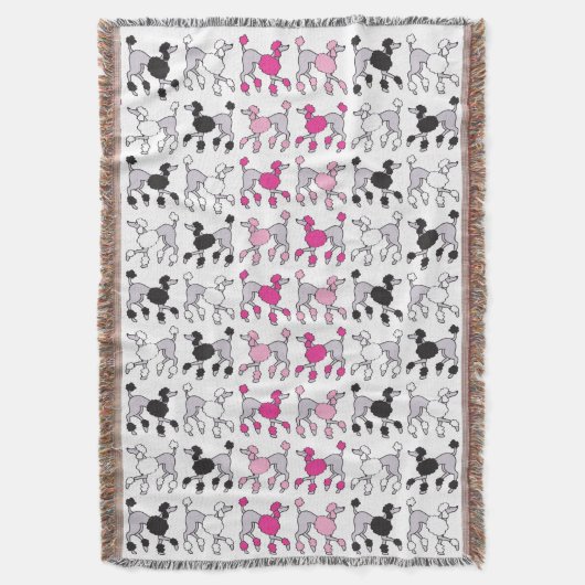 Poodle Throw Blanket Decke (Vorderseite Vertikal)