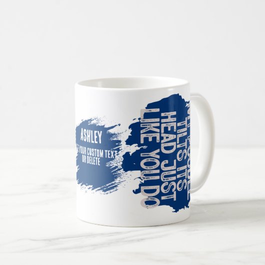 Poodle Tilts Head Funny Quote Vater Kaffeetasse (VorderseiteRechts)
