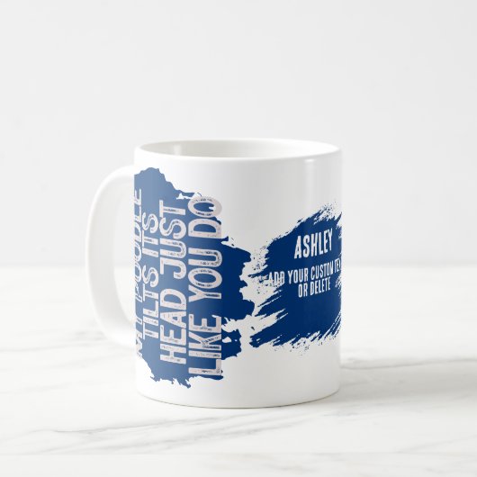 Poodle Tilts Head Funny Quote Vater Kaffeetasse (Vorderseite Links)