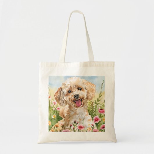 Poodle Tote Bag – Dog Lover Gift Tragetasche (Vorne)