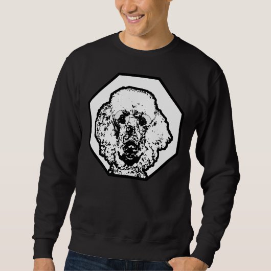 Poodle Tragen Brillen Intelligente intellektuelle Sweatshirt (Vorderseite)