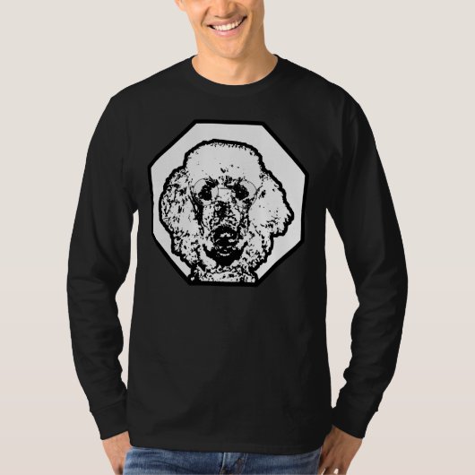 Poodle Tragen Brillen Intelligente intellektuelle T-Shirt (Vorderseite)