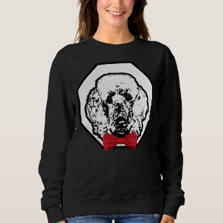 Poodle Tragend Red Bowtie Handsome Dog Breed Sweatshirt