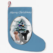 Poodle Trio Christmas Kleiner Weihnachtsstrumpf (Vorderseite)
