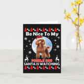 Poodle Uggli Weihnachten schön zu mir Poodle Santa Karte (Gelbe Blume)