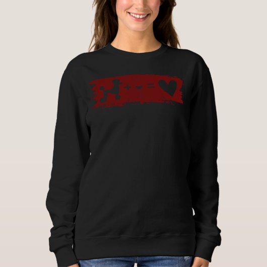 Poodle und Wein Sweatshirt (Vorderseite)
