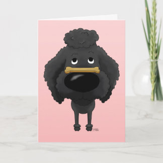 Poodle Valentine Feiertagskarte