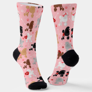 Poodle Valentine Muster Socken