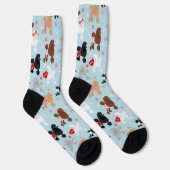 Poodle Valentine Muster Socken (Rechts)