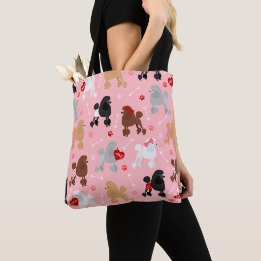 Poodle Valentine Muster Tasche (Von Nahem)
