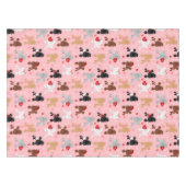 Poodle Valentine Muster Tischdecke (Vorderseite (Horizontal))