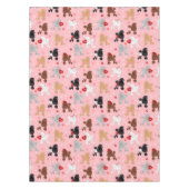 Poodle Valentine Muster Tischdecke (Vorderseite)