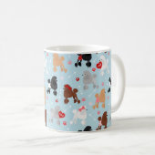 Poodle Valentine Pattern Kaffee Tasse (VorderseiteRechts)