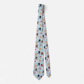 Poodle Valentine Pattern Neck Tie Krawatte (Vorderseite)