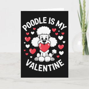 Poodle Valentine Süßes Welpen-Liebesdesign  Karte