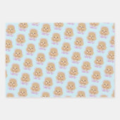 Poodle-Valentinstag-Geschenkpapier mit Herzen Geschenkpapier Set (Vorderseite 3)
