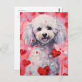 Poodle Valentinstag Postkarte (Vorne/Hinten)