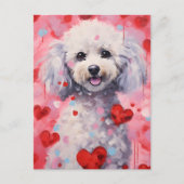 Poodle Valentinstag Postkarte (Vorderseite)