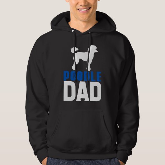 Poodle Vater Blue Hoodie (Vorderseite)