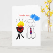 Poodle Vater Card Karte (Gelbe Blume)
