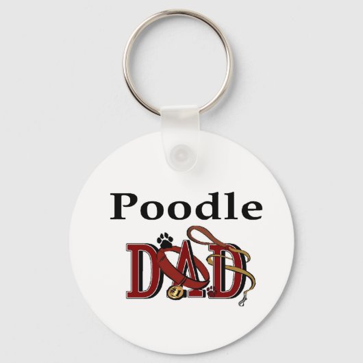 Poodle Vater Geschenke Schlüsselanhänger (Vorderseite)