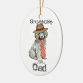 Poodle Vater Keramik Ornament (Links)