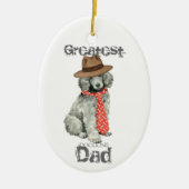 Poodle Vater Keramik Ornament (Vorne)
