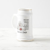Poodle Vater Stein Bierglas (Vorderseite Links)