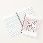 Poodle Vector Illustration, Poodle Spiral Notebook Notizblock (Innenseite)